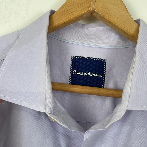 Tommy Bahama Dress Shirt Large Silk Blend Lilac Button Down - Picture 2 of 8
